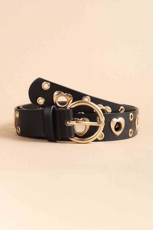 Shape Alloy Detail PU Leather Belt