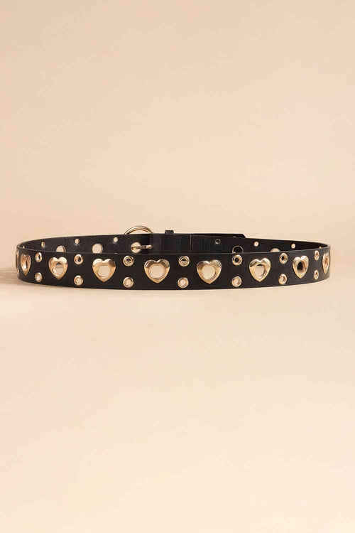 Shape Alloy Detail PU Leather Belt