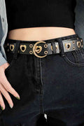 Shape Alloy Detail PU Leather Belt