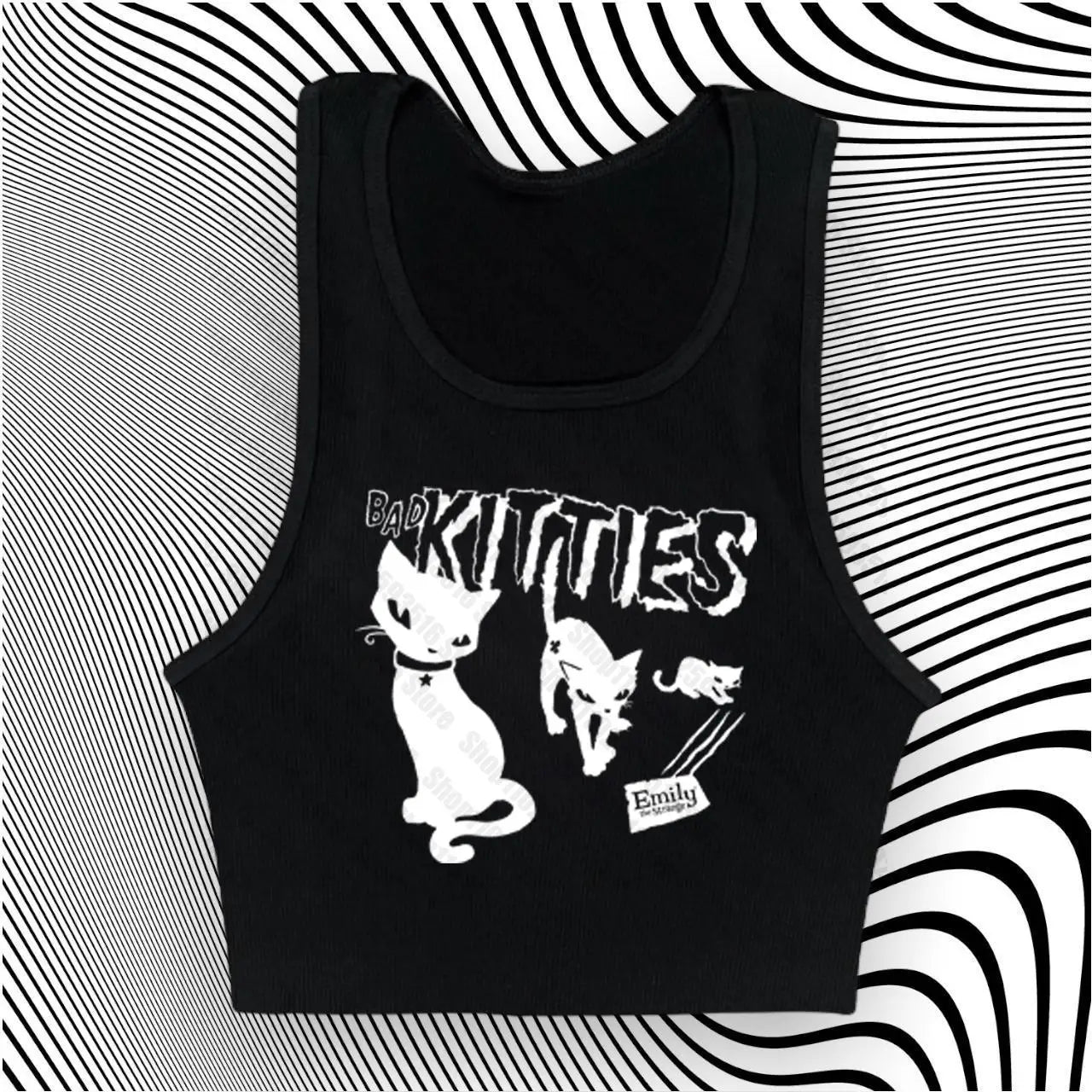 Y2K Grunge Cyber Goth Tee Vintage letter cat graphics Short Sleeve Crop Tops baby tees Kawaii Skater T-shirt Women Streetwear